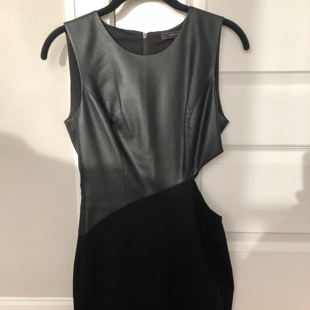 BCBG mini bodycon cutout dress